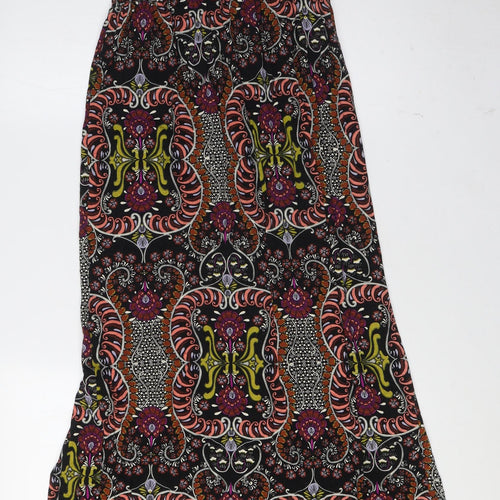 Miss Selfridge Womens Multicoloured Viscose A-Line Size 10 Square Neck