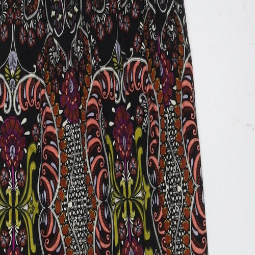 Miss Selfridge Womens Multicoloured Viscose A-Line Size 10 Square Neck