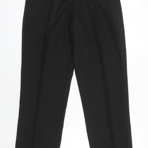 Smart Wear Mens Black Polyester Trousers Size 34 in L30 in Regular