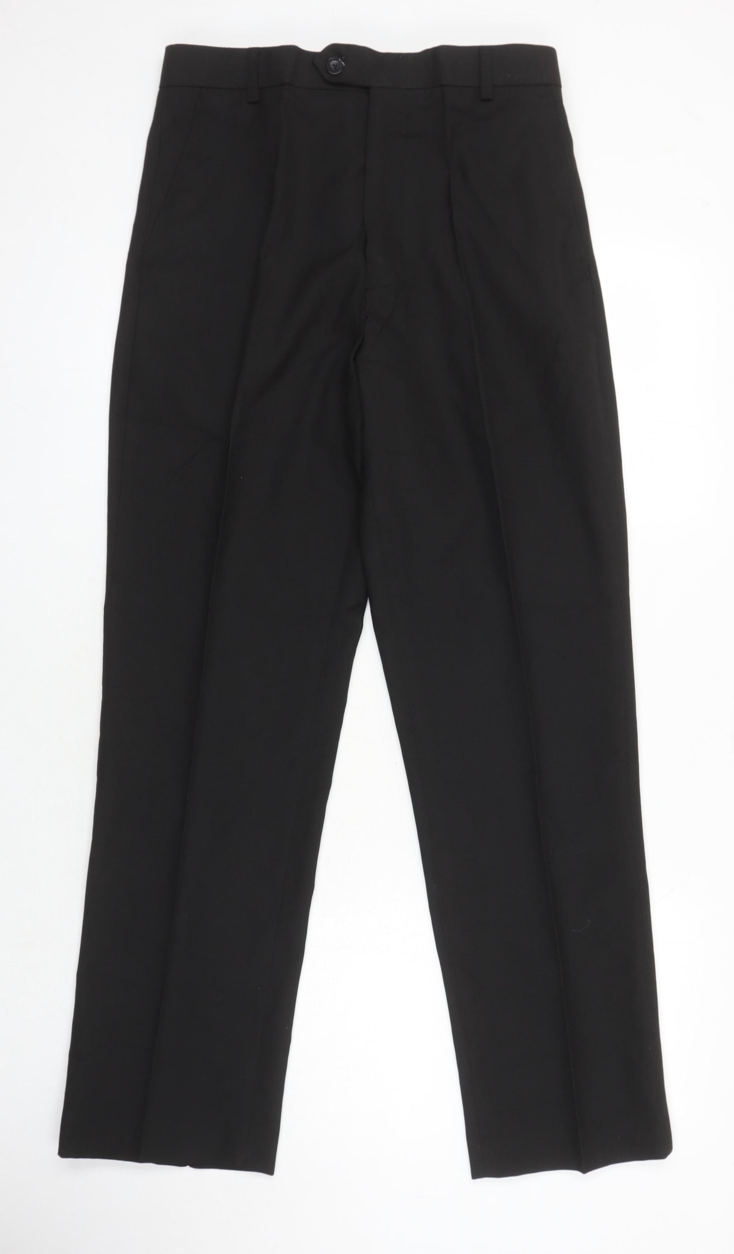 Smart Wear Mens Black Polyester Trousers Size 34 in L30 in Regular