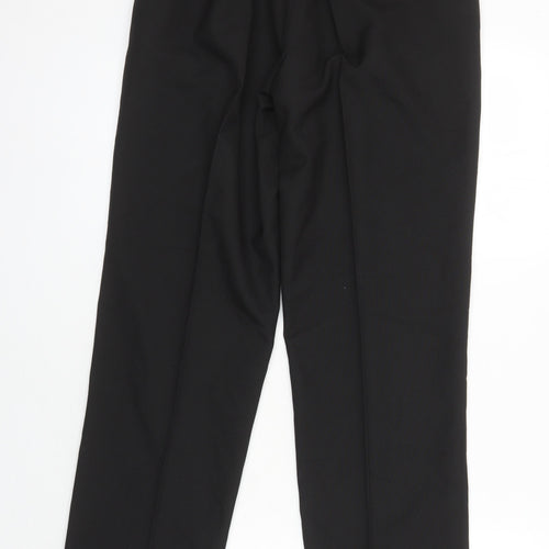 Smart Wear Mens Black Polyester Trousers Size 34 in L30 in Regular