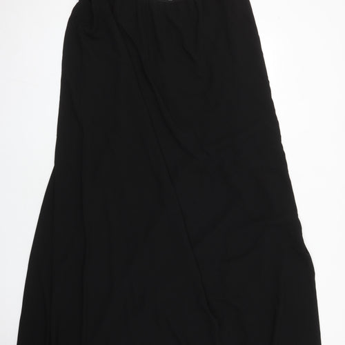 ASOS Womens Black Houndstooth Polyester Maxi Size 12 Boat Neck