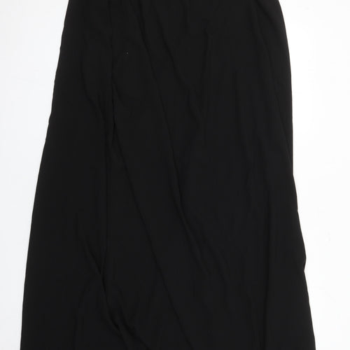 ASOS Womens Black Houndstooth Polyester Maxi Size 12 Boat Neck