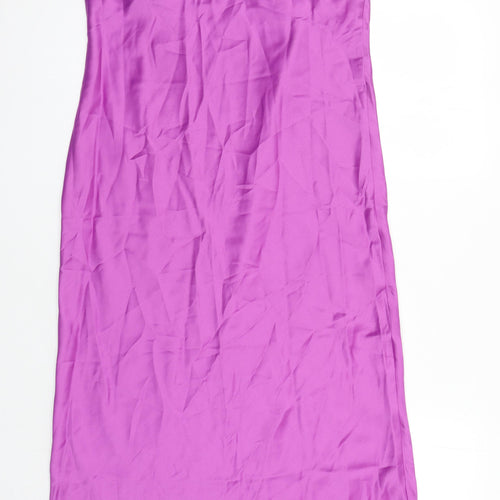 ASOS Womens Purple Polyester Maxi Size 12 Scoop Neck
