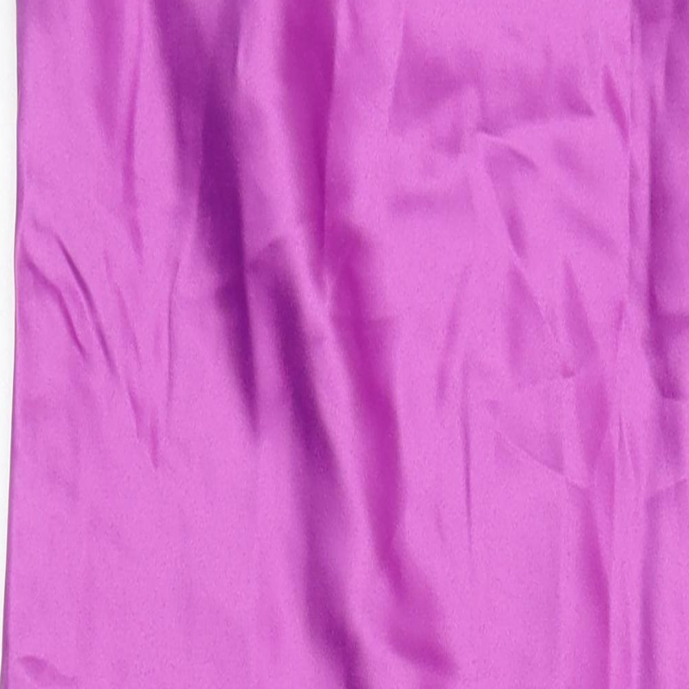 ASOS Womens Purple Polyester Maxi Size 12 Scoop Neck
