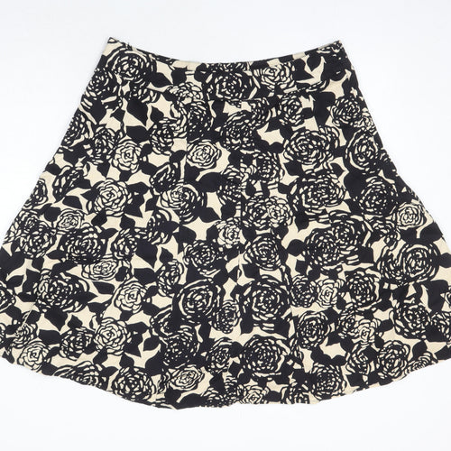 BM Womens Multicoloured Floral Cotton A-Line Skirt Size 16
