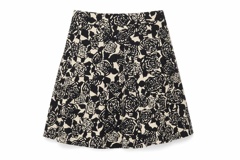 BM Womens Multicoloured Floral Cotton A-Line Skirt Size 16
