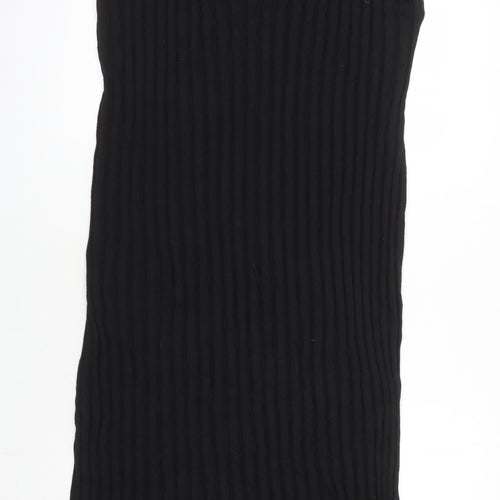 M&S Womens Black Polyester Maxi Size 22 Sweetheart