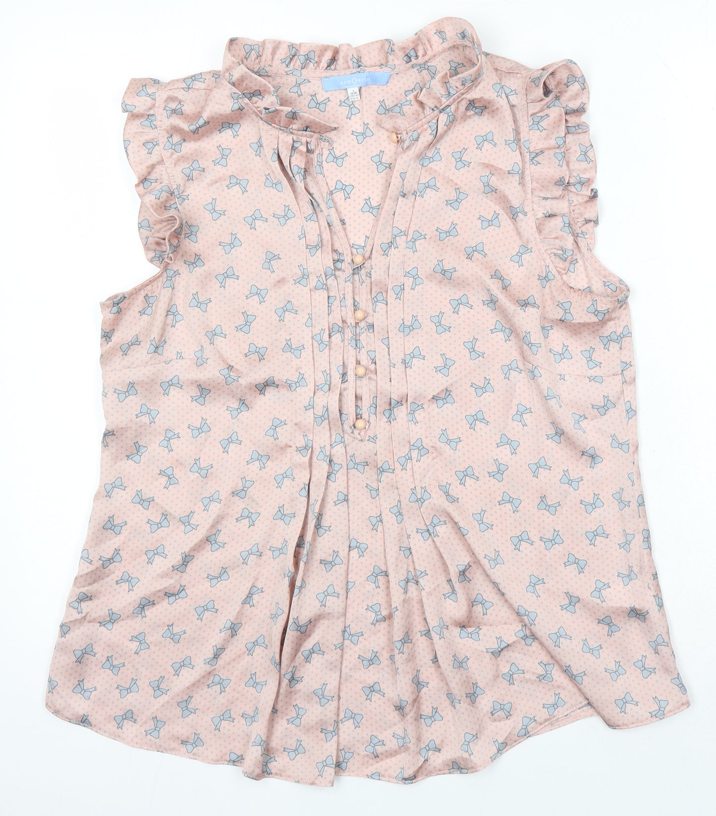 Aphorism Womens Multicoloured Geometric Polyester Tunic Blouse Size L Collared