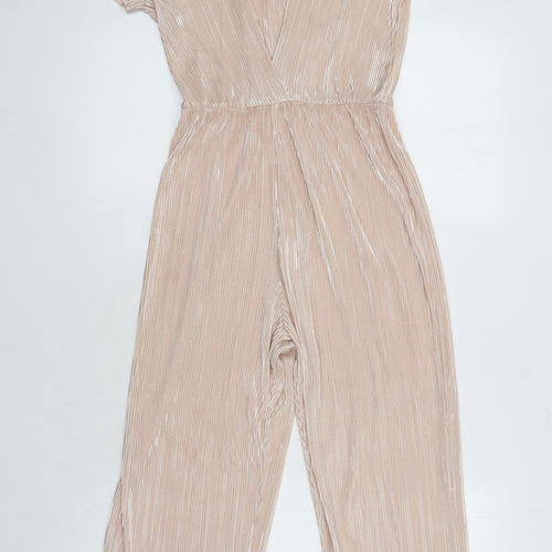 NEXT Womens Pink Ikat Polyester Jumpsuit One-Piece Size M L20 in Button