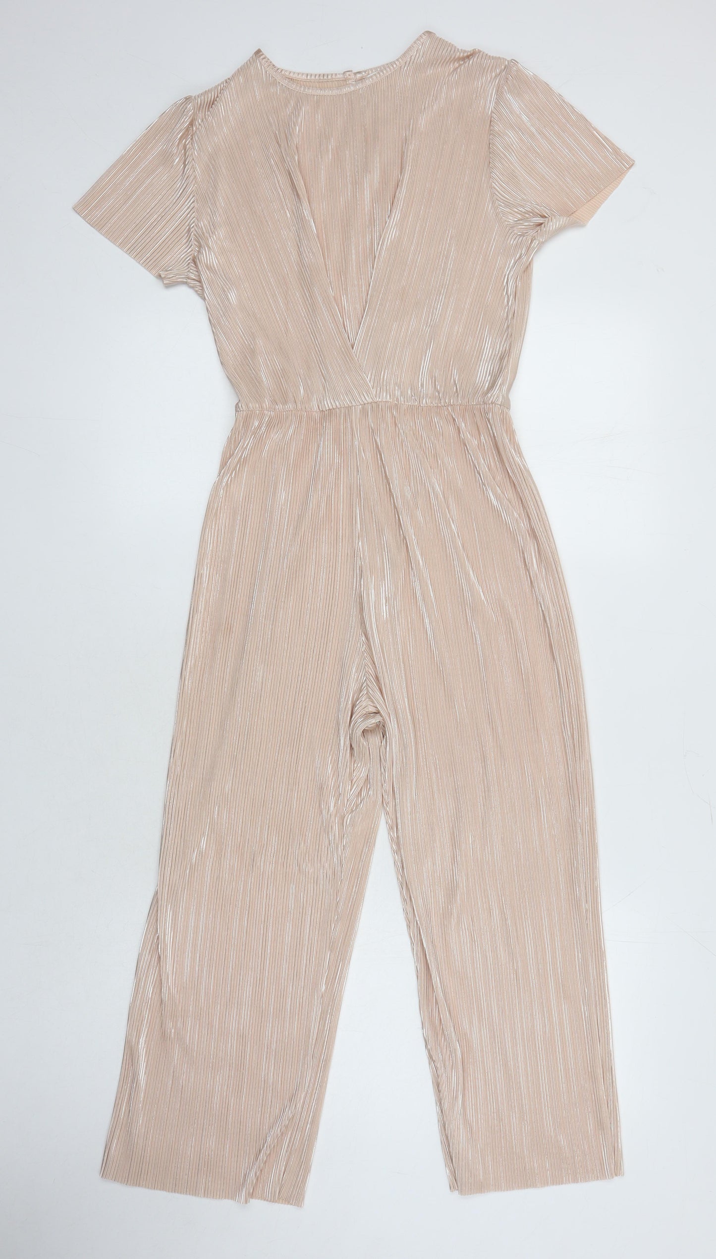 NEXT Womens Pink Ikat Polyester Jumpsuit One-Piece Size M L20 in Button