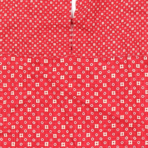 NEXT Womens Multicoloured Floral Linen Tunic Blouse Size 10 Boat Neck