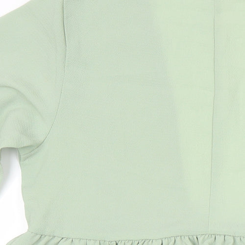 I SAW IT FIRST Womens Green Polyester A-Line Size 8 V-Neck