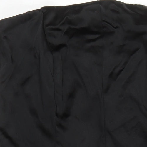 Oasis Womens Black Acetate A-Line Size 16 Off the Shoulder