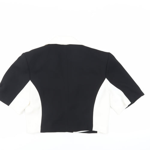 Romanni Womens Black Jacket Size 6 Button