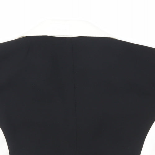 Romanni Womens Black Jacket Size 6 Button
