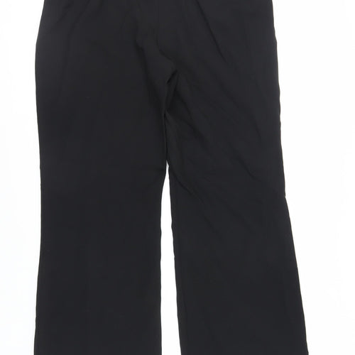 Marks and Spencer Womens Black Polyester Dress Pants Trousers Size 16 L30 in Regular Zip