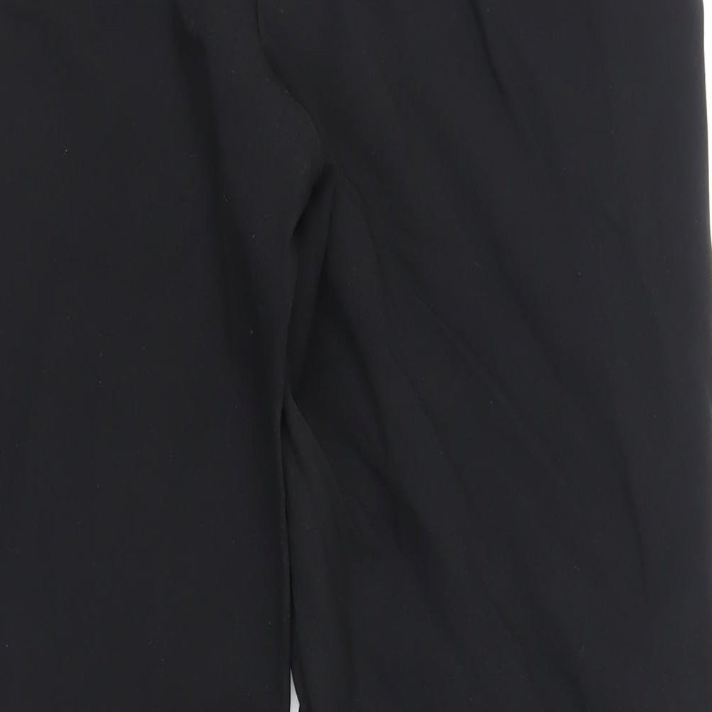 Marks and Spencer Womens Black Polyester Dress Pants Trousers Size 16 L30 in Regular Zip