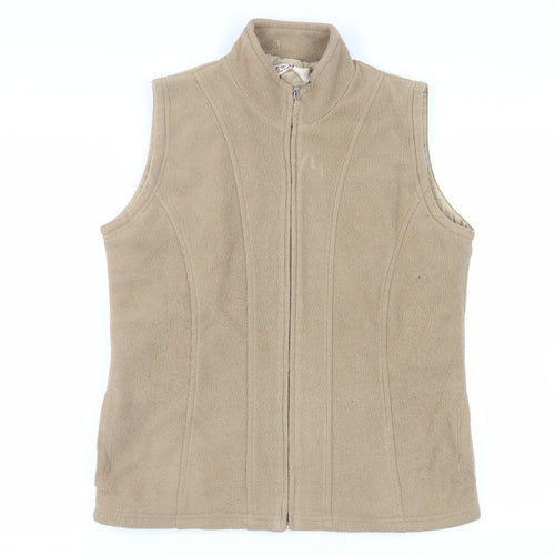 EWM Womens Beige Gilet Jacket Size 14 Zip