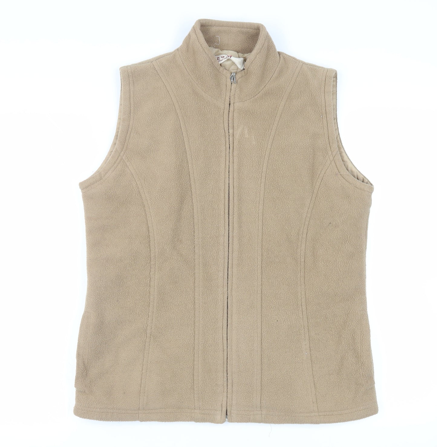 EWM Womens Beige Gilet Jacket Size 14 Zip