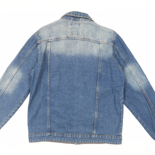 Brave Soul Mens Blue Jacket Size L Button