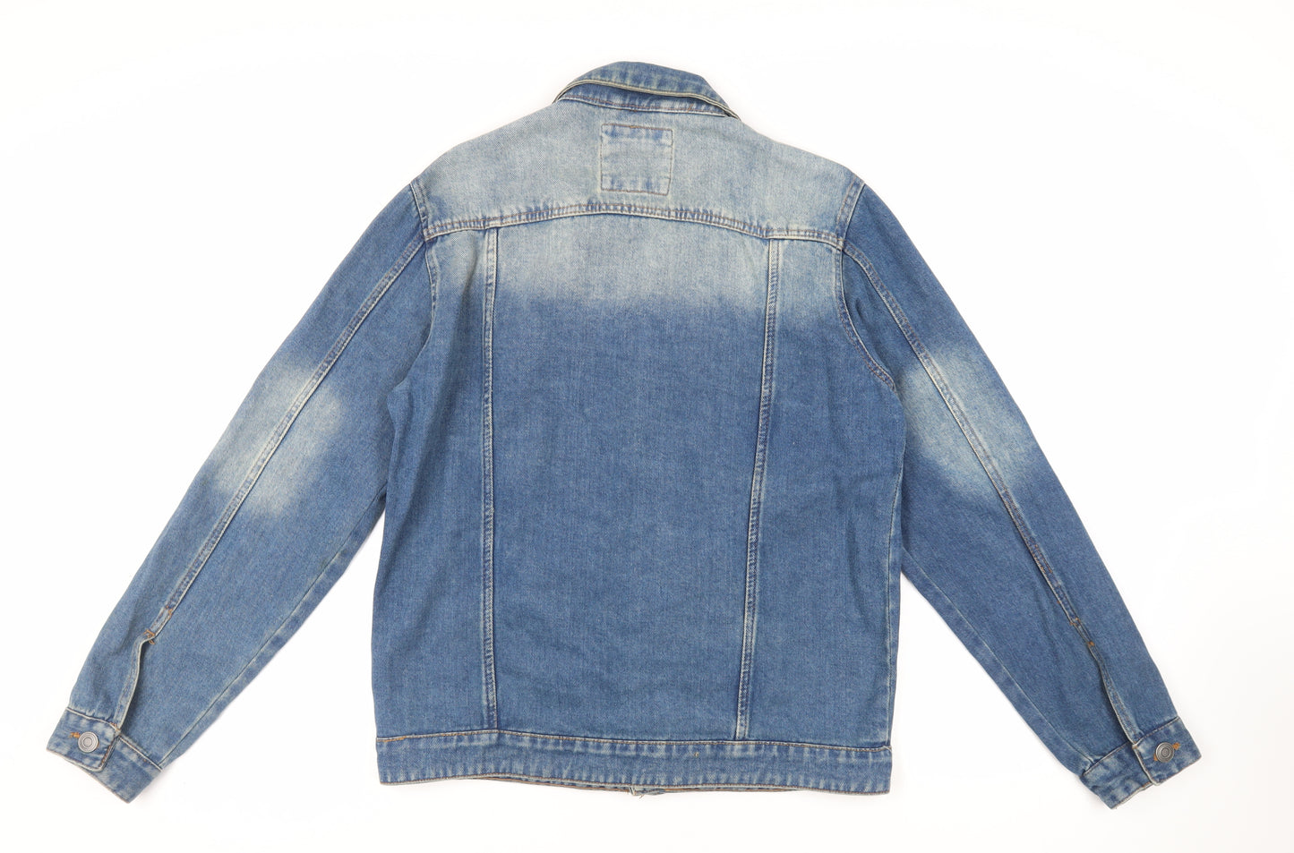 Brave Soul Mens Blue Jacket Size L Button