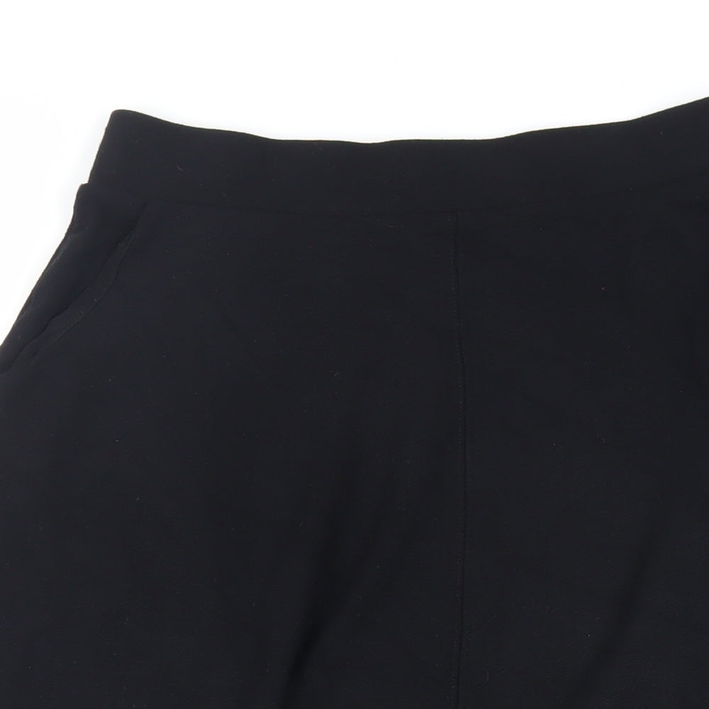 NEXT Womens Black Viscose Flare Skirt Size 10 - Elasticated Waist