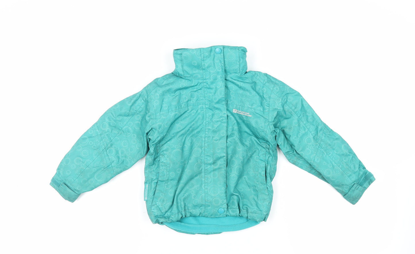 Mountain Warehouse Girls Green Geometric Jacket Size 3-4 Years Zip