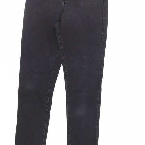 Denim & Co. Womens Black Cotton Skinny Jeans Size 12 L29 in Regular Zip