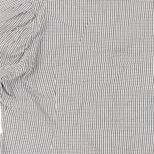 Zara Womens Red Check Cotton Basic Button-Up Size M Collared