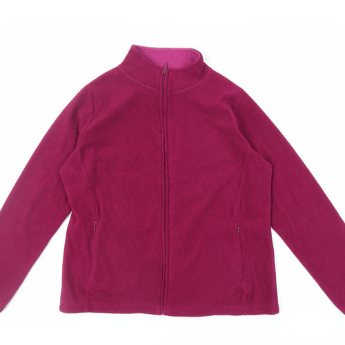 EWM Womens Purple Jacket Size M Zip - Zipped Pockets