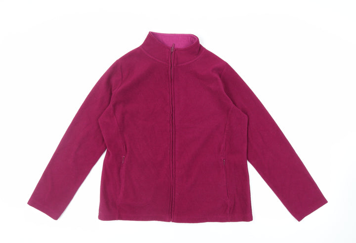 EWM Womens Purple Jacket Size M Zip - Zipped Pockets