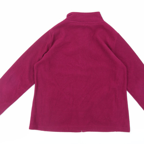EWM Womens Purple Jacket Size M Zip - Zipped Pockets