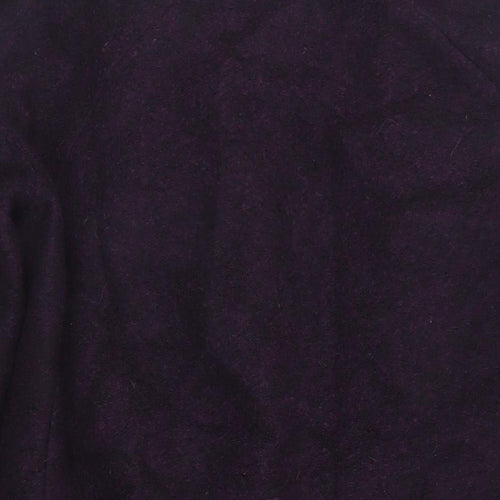 Per Una Womens Purple Overcoat Coat Size 16 Snap