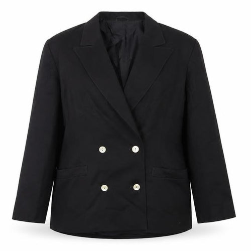 Country Casuals Womens Black Jacket Blazer Size 14 Button - Vintage