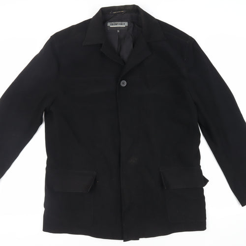 Identikit Mens Black Jacket Size XL Button