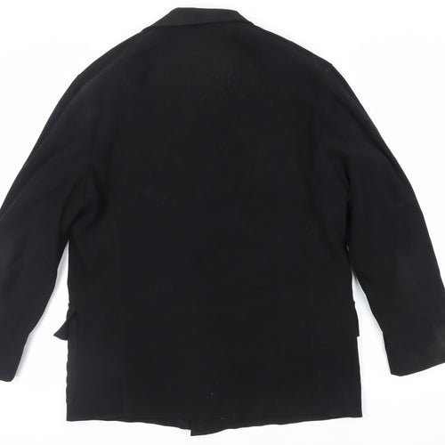 Identikit Mens Black Jacket Size XL Button