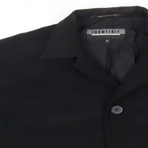 Identikit Mens Black Jacket Size XL Button