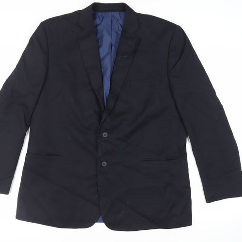 Marks and Spencer Mens Blue Polyester Jacket Suit Jacket Size 48 Regular