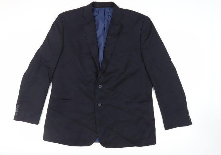 Marks and Spencer Mens Blue Polyester Jacket Suit Jacket Size 48 Regular