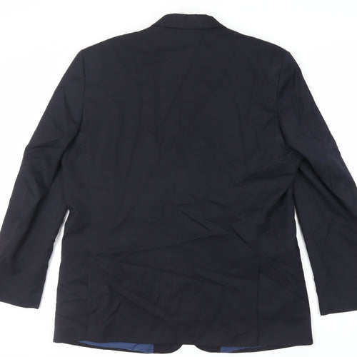 Marks and Spencer Mens Blue Polyester Jacket Suit Jacket Size 48 Regular