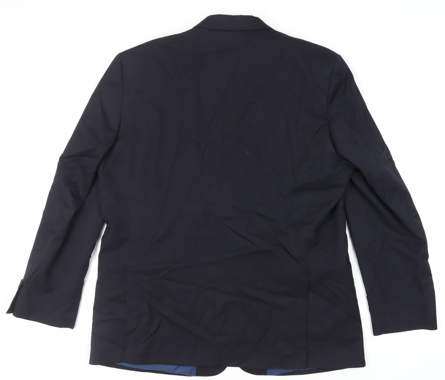 Marks and Spencer Mens Blue Polyester Jacket Suit Jacket Size 48 Regular