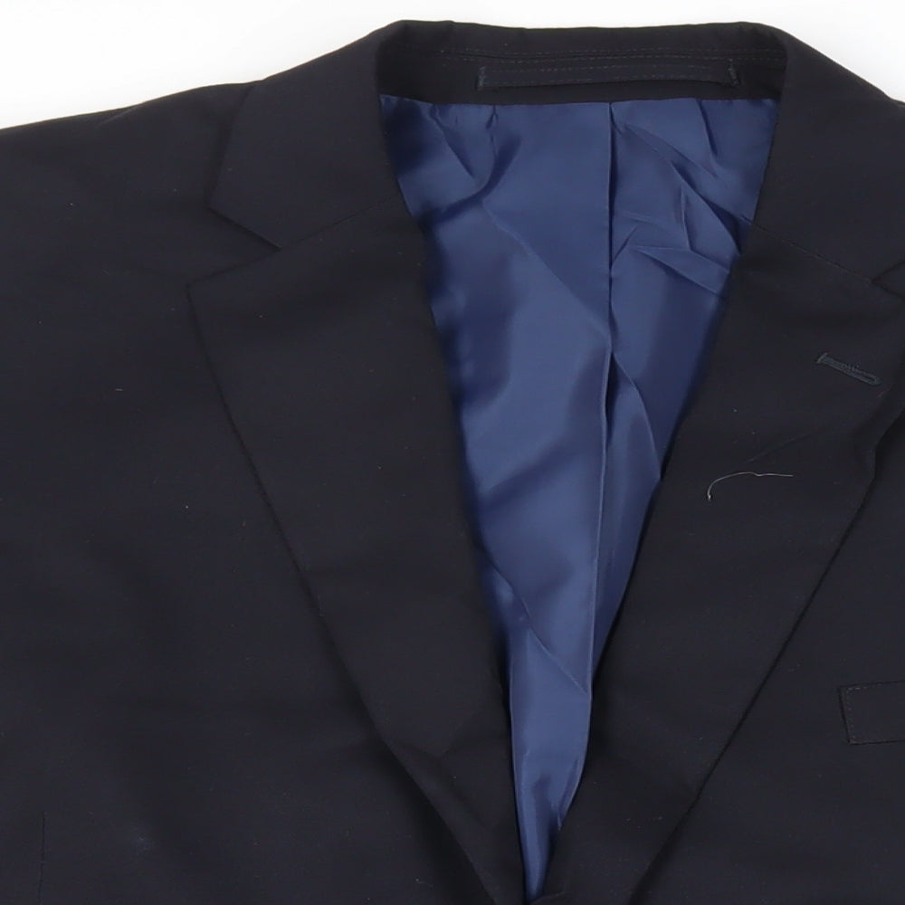Marks and Spencer Mens Blue Polyester Jacket Suit Jacket Size 48 Regular