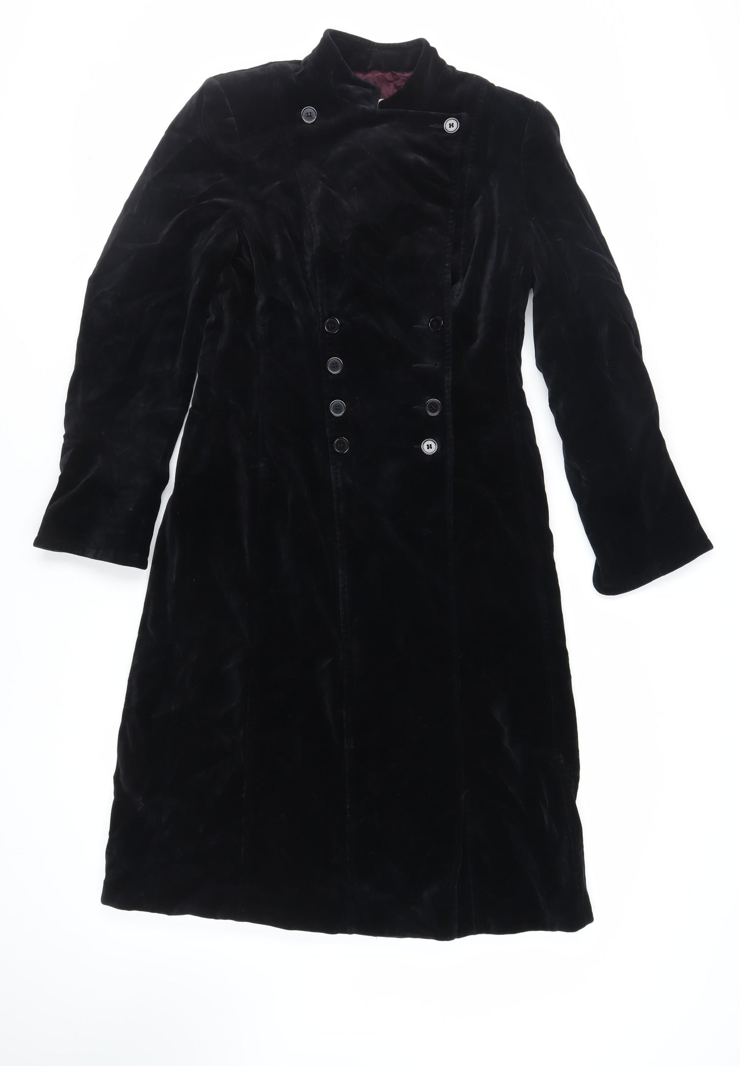 Oasis Womens Black Overcoat Coat Size 12 Button
