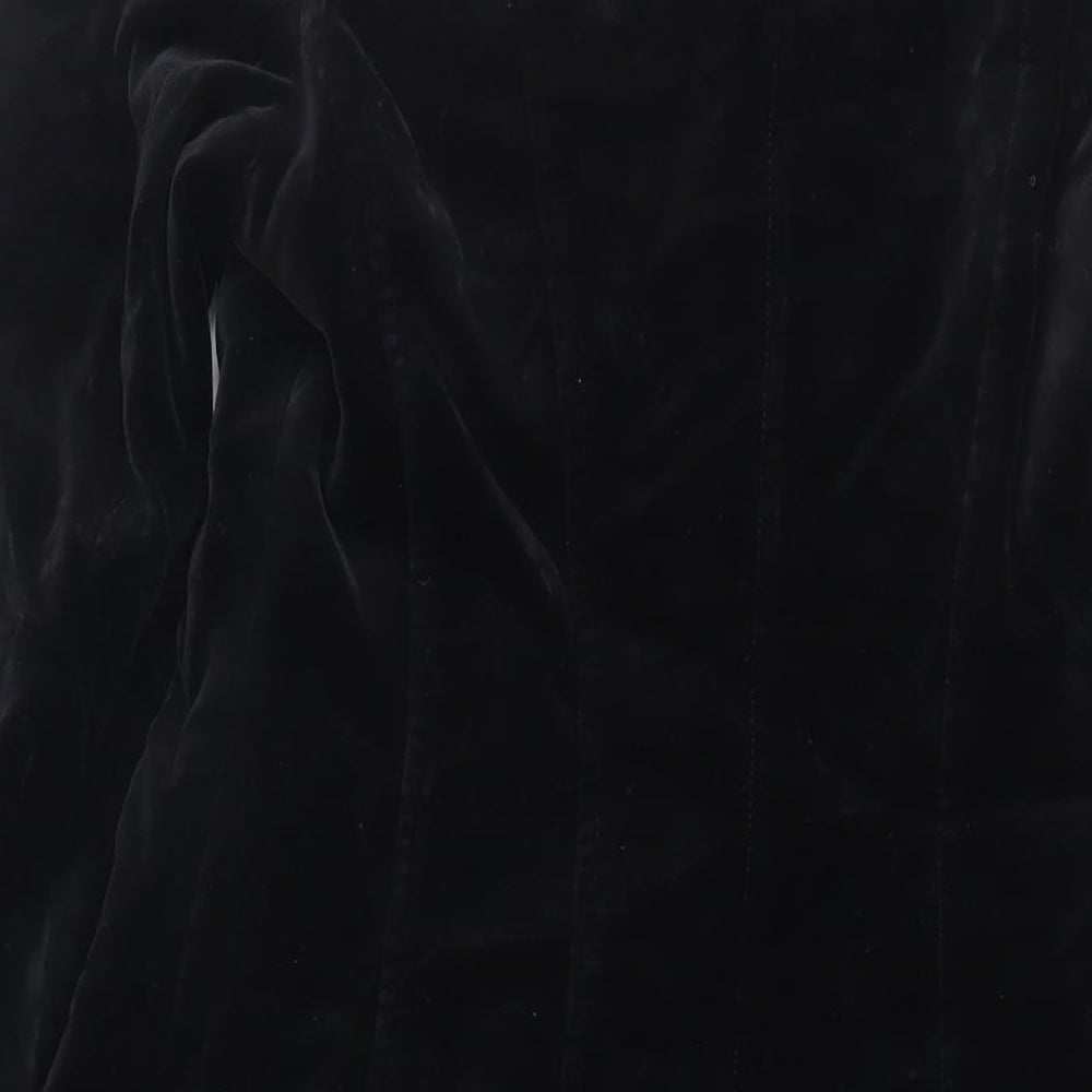 Oasis Womens Black Overcoat Coat Size 12 Button