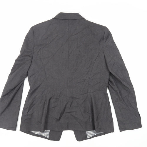 Marks and Spencer Womens Grey Jacket Blazer Size 14 Button