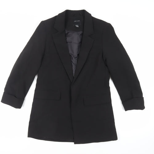 New Look Womens Black Jacket Blazer Size 8 - Open