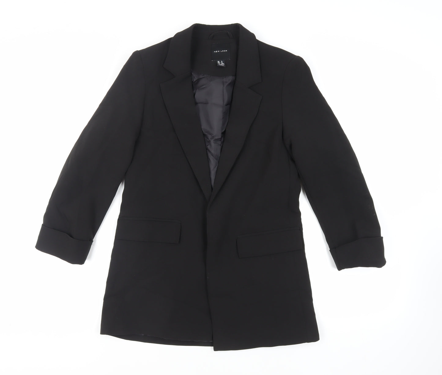 New Look Womens Black Jacket Blazer Size 8 - Open