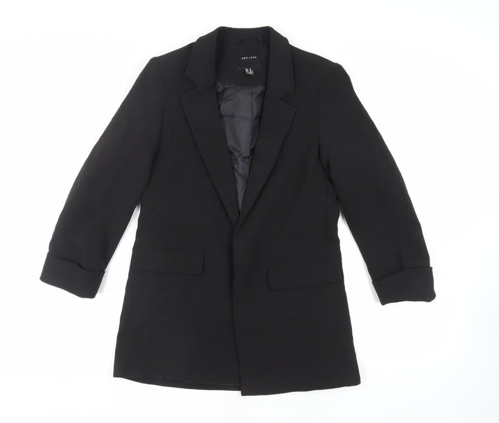 New Look Womens Black Jacket Blazer Size 8 - Open