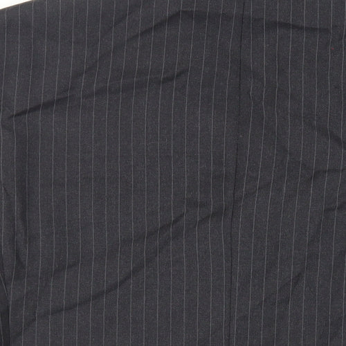 Varteks Mens Grey Striped Polyester Jacket Suit Jacket Size 40 Regular